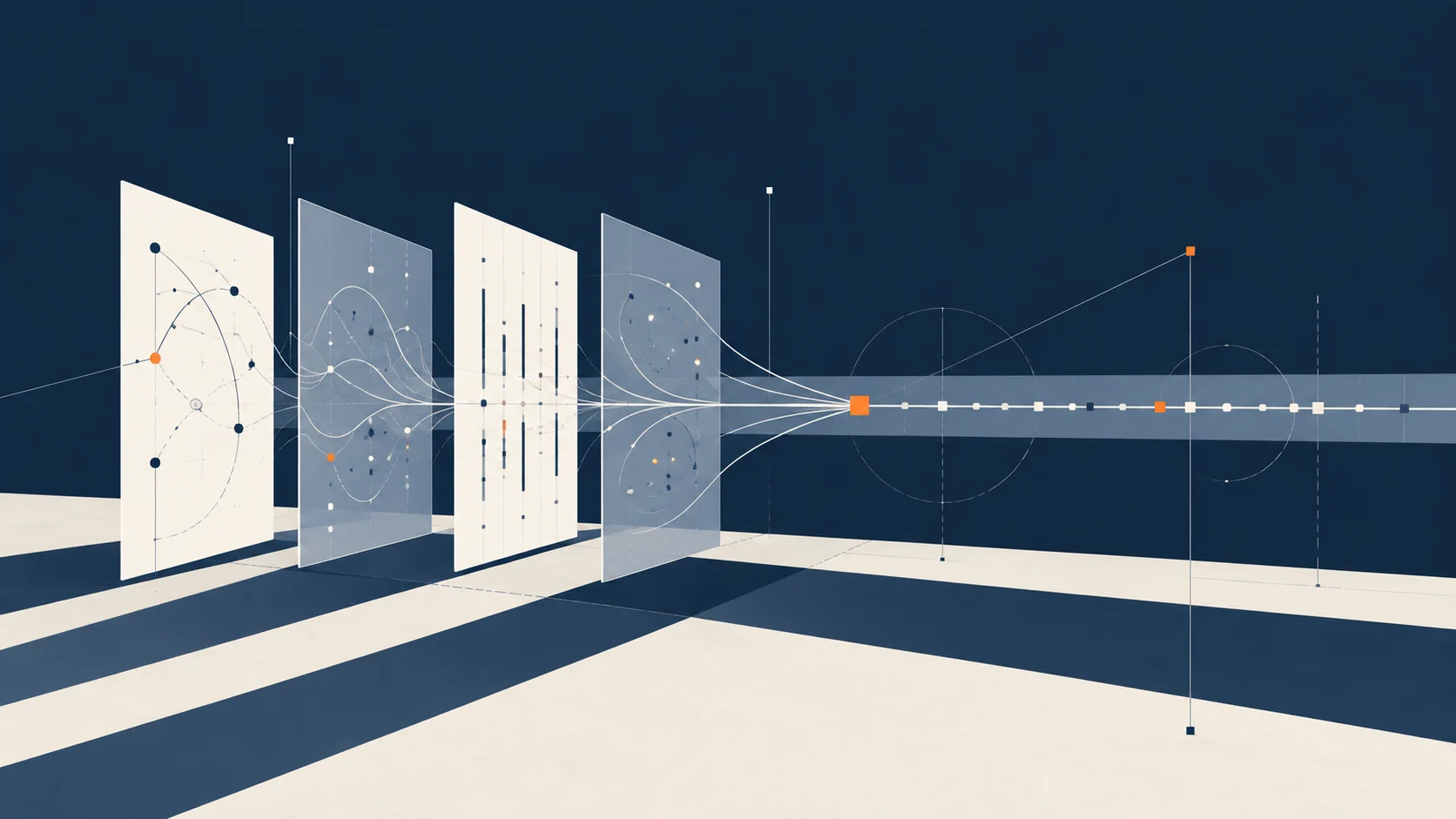 Separate information sources forming one continuous record